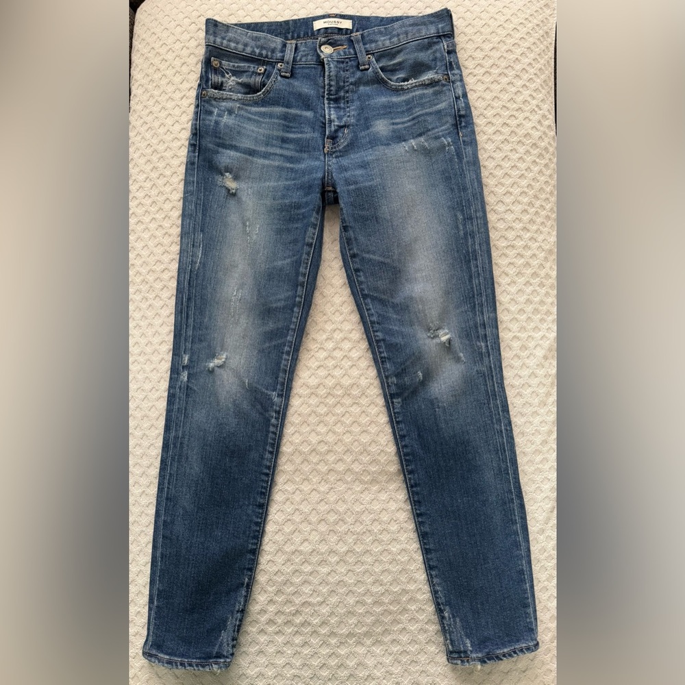 MOUSSY Vintage Velma Mid Rise Skinny Denim Jeans Size 26 Blue 010BAC12-1580